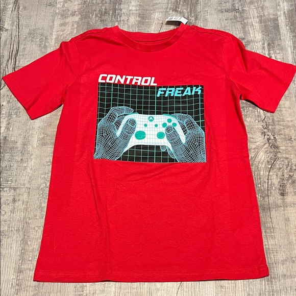 Red Graphic T-Shirt - Control Freak Design - Picture 1 of 4